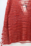 SWAYING/KNIT V-neck floating jumper SW24RE1T05 red